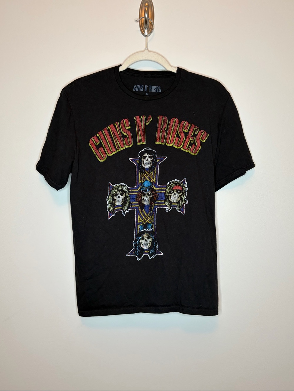 Guns N' Roses Black Graphic Band Tee Medium 100% Cotton - Picture 3 of 5